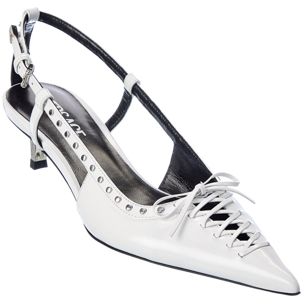 Versace pin point lace up heels